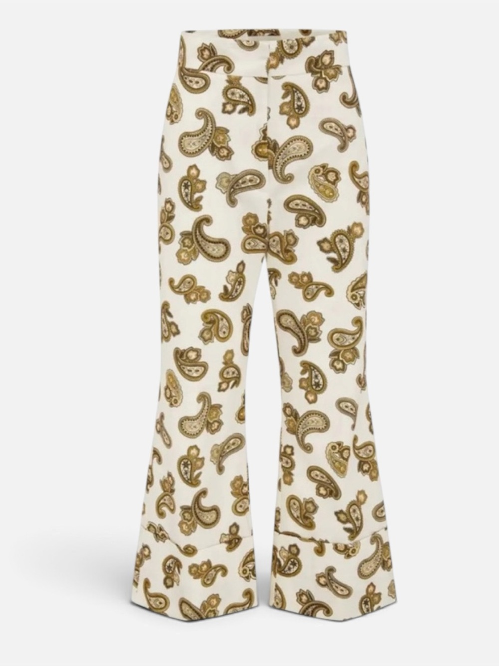 Alemais Cream Paisley Wide Leg Jeans